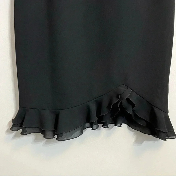 AGB Formal Sheer Cocktail Black Dress Women's size 6 V Neck Sleeveless - Picture 2 of 9